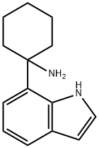 Cyclohexanamine, 1-(1H-indol-7-yl)- 结构式