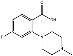 4-fluoro-2-(4-methylpiperazin-1-yl)benzoic acid Struktur