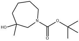 1H-Azepine-1-carboxylic acid, hexahydro-3-hydroxy-3-methyl-, 1,1-dimethylethyl e… Struktur