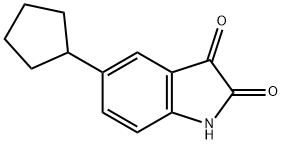 5-cyclopentyl-2,3-dihydro-1H-indole-2,3-dione Struktur