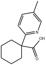 Cyclohexanecarboxylic acid, 1-(5-methyl-2-pyridinyl)- Structure