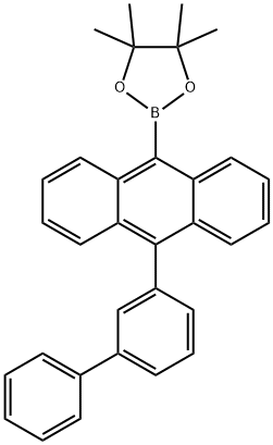 2-(10-([1,1'-联苯基]-3-基)蒽-9-基)硼酸频哪醇酯,1510788-38-1,结构式