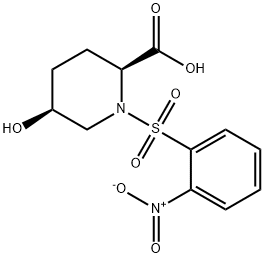 2-?Piperidinecarboxylic acid, 5-?hydroxy-?1-?[(2-?nitrophenyl)?sulfonyl]?-?, (2S,?5S)?- Struktur