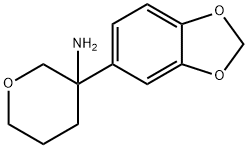 2H-Pyran-3-amine, 3-(1,3-benzodioxol-5-yl)tetrahydro- 结构式