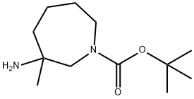 3-氨基-3-甲基氮杂环庚烷-1-羧酸叔丁酯,1513512-18-9,结构式