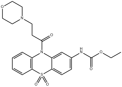Carbamic acid, (10-(3-(4-morpholinyl)-1-oxopropyl)-5,5-dioxdo-10H-phen othiazin-2-yl)-, ethyl ester,151391-67-2,结构式