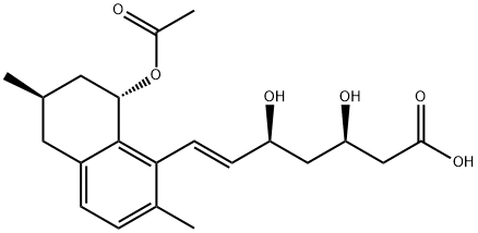 6-Heptenoic acid, 7-[(6R,8S)-8-(acetyloxy)-5,6,7,8-tetrahydro-2,6-dimethyl-1-naphthalenyl]-3,5-dihydroxy-, (3R,5S,6E)- Structure