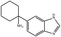 Cyclohexanamine, 1-(1H-benzimidazol-6-yl)- 结构式