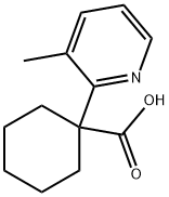Cyclohexanecarboxylic acid, 1-(3-methyl-2-pyridinyl)- Struktur