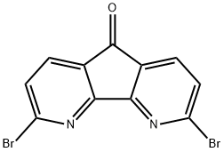 2,8-dibromo-5H-cyclopenta[1,2-b:5,4-b']dipyridin-5-one 化学構造式
