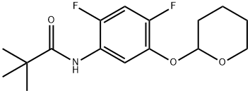 N-(2,4-difluoro-5-((tetrahydro-2H-pyran-2-yl)oxy)phenyl)pivalamide(WXFC0406) Struktur