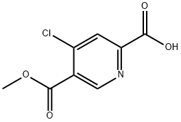 2,5-Pyridinedicarboxylic acid, 4-chloro-, 5-methyl ester Structure