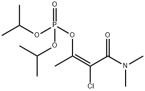 Phosphoric acid, diisopropyl ester, ester with 2-chloro-3-hydroxy-N,N-dimethylcrotonamide (8CI) 化学構造式