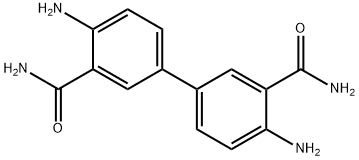 3,3-二甲酰胺- 4,4-二氨基-1,1-联苯, 15420-64-1, 结构式