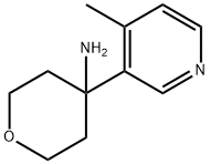2H-Pyran-4-amine, tetrahydro-4-(4-methyl-3-pyridinyl)- 结构式