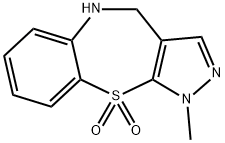 1-methyl-4,5-dihydro-1H-benzo[b]pyrazolo[4,3-f][1,4]thiazepine 10,10-dioxide 结构式