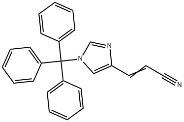 (2E)-3-[1-Triphenylmethyl)imidazol-4-yl]prop-2-enenitrile,154312-79-5,结构式