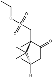 ((1S,4R)-7,7-二甲基-2-氧代双环[2.2.1]庚-1-基)甲磺酸乙酯, 154335-57-6, 结构式