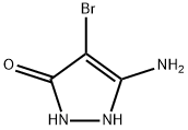 3H-Pyrazol-3-one, 5-amino-4-bromo-1,2-dihydro- 结构式