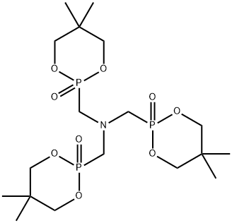 5,5,5′,5′,5′′,5′′-Hexamethyltris(1,2,3-Dioxaphosphorinanemethan)-Amin 2,2′,2′′-Trioxid 结构式