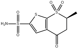 154716-03-7 4H-Thieno[2,3-b]thiopyran-2-sulfonamide, 5,6-dihydro-6-methyl-4-oxo-, 7,7-dioxide, (S)- (9CI)