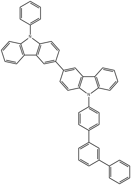 N-phenyl-N'-(4-m-terphenyl)-3,3'-biscarbazole 化学構造式