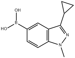 (3-Cyclopropyl-1-methylindazol-5-yl)boronic acid, 1551413-97-8, 结构式