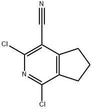1,3-二氯-6,7-二氢-5H-环戊并[C]吡啶-4-腈,15524-46-6,结构式