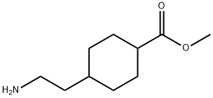 Cyclohexanecarboxylic acid, 4-(2-aminoethyl)-, methyl ester Structure