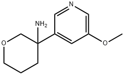 2H-Pyran-3-amine, tetrahydro-3-(5-methoxy-3-pyridinyl)-,1556423-54-1,结构式