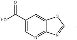 2-甲基噁唑并[4,5-B]吡啶-6-甲酸, 1556793-72-6, 结构式
