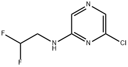 6-chloro-N-(2,2-difluoroethyl)pyrazin-2-amine 结构式