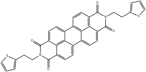 N,N' -Di(thiophen-2-yl)ethyl-3,4,9,10-perylene dicarboximide Structure