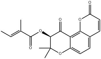 前胡香豆素E, 156041-02-0, 结构式