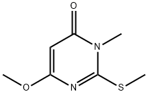 4(3H)-Pyrimidinone, 6-methoxy-3-methyl-2-(methylthio)- Struktur