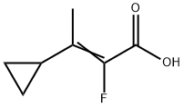 3-环丙基-2-氟丁-2-烯酸, 1564046-42-9, 结构式