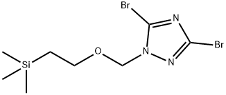 1H-1,2,4-Triazole, 3,5-dibromo-1-[[2-(trimethylsilyl)ethoxy]methyl]- Structure