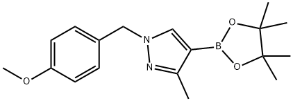 1-(4-Methoxybenzyl)-3-Methyl-4-(4,4,5,5-Tetramethyl-1,3,2-Dioxaborolan-2-Yl)-1H-Pyrazole(Mixture) Structure