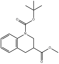 1,3(2H)-Quinolinedicarboxylic acid, 3,4-dihydro-, 1-(1,1-dimethylethyl) 3-methyl ester 化学構造式