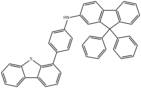 N-(4-(二苯并[B,D)噻吩-4-基)苯基)-9,9-二苯基-9H-芴-2-胺, 1574121-78-0, 结构式