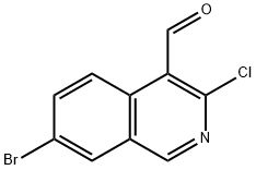 4-Isoquinolinecarboxaldehyde, 7-bromo-3-chloro- 化学構造式