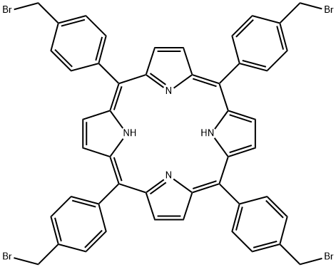 21H,23H-Porphine, 5,10,15,20-tetrakis[4-(bromomethyl)phenyl]- Structure