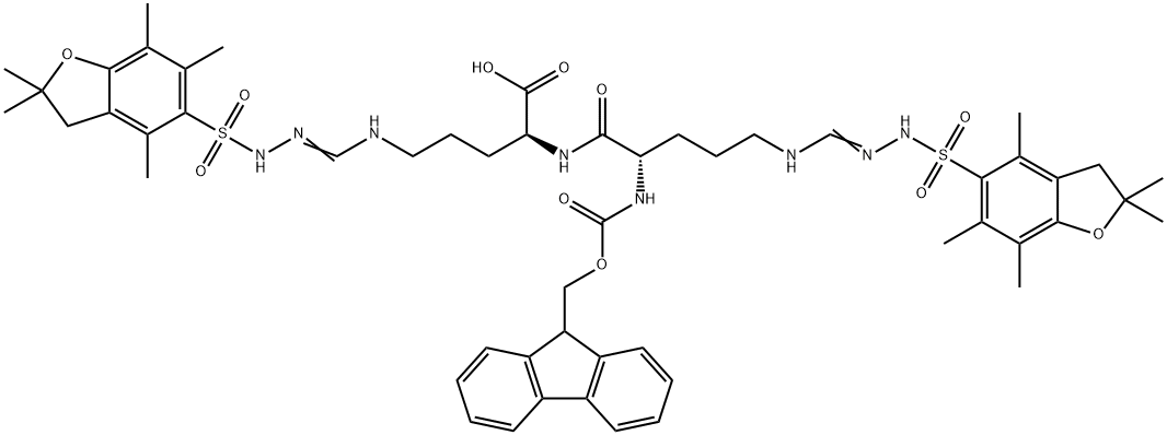 FMOC-精氨酸(PBF)-精氨酸(PBF),1589085-71-1,结构式