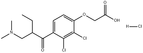 Acetic acid, 2-[2,3-dichloro-4-[2-[(dimethylamino)methyl]-1-oxobutyl]phenoxy]-, hydrochloride (1:1),1592-83-2,结构式