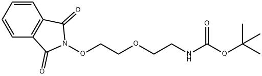 Carbamic acid, N-[2-[2-[(1,3-dihydro-1,3-dioxo-2H-isoindol-2-yl)oxy]ethoxy]ethyl]-, 1,1-dimethylethyl ester,1596368-98-7,结构式