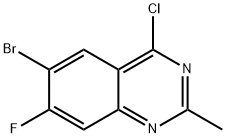 6-bromo-4-chloro-7-fluoro-2-methylquinazoline Structure