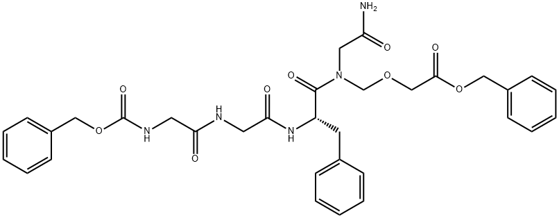 Glycinamide,N-[(phenylmethoxy)carbonyl]glycylglycyl-L-phenylalanyl-N-[[2-(phenylmethoxy)-2-oxoethoxy]methyl]-,1599440-17-1,结构式