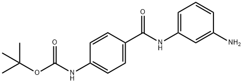 Carbamic acid, N-[4-[[(3-aminophenyl)amino]carbonyl]phenyl]-, 1,1-dimethylethyl ester,1604811-57-5,结构式