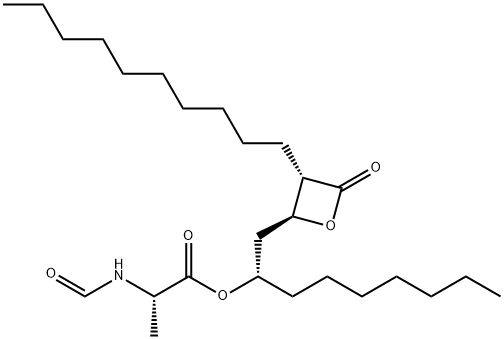 L-Alanine, N-formyl-, (1S)-1-[[(2S,3S)-3-decyl-4-oxo-2-oxetanyl]methyl]octyl ester (9CI),160700-42-5,结构式
