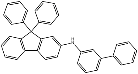 2-(3-ビフェニリル)アミノ-9,9-ジフェニルフルオレン 化学構造式